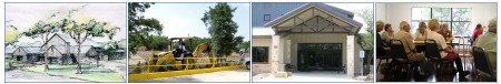 Wimberley Community Center, stages of development