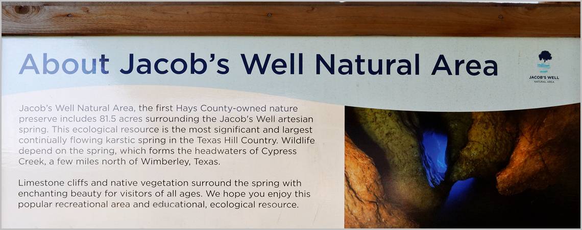 Jacob's Well Natural Area Information