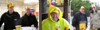 Lions Club volunteers in rugged weather